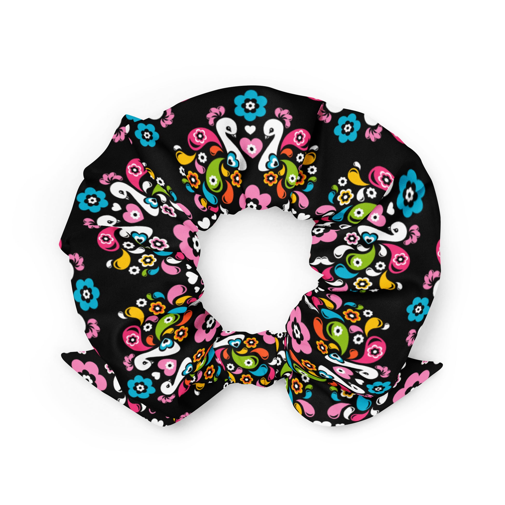 PEACOCK LOVE happy - Scrunchie