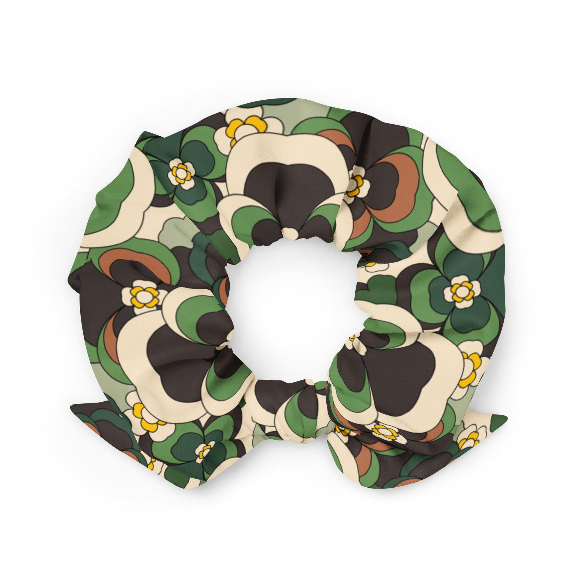 PANSY FANTASY green - Scrunchie