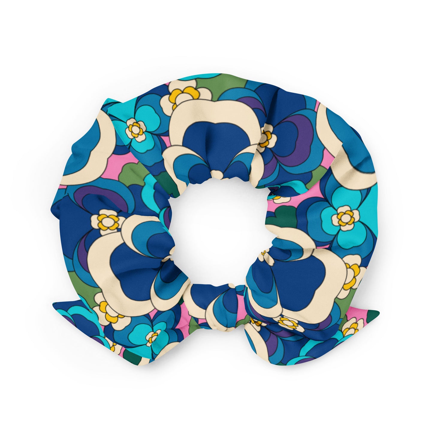 PANSY FANTASY blue pink - Scrunchie