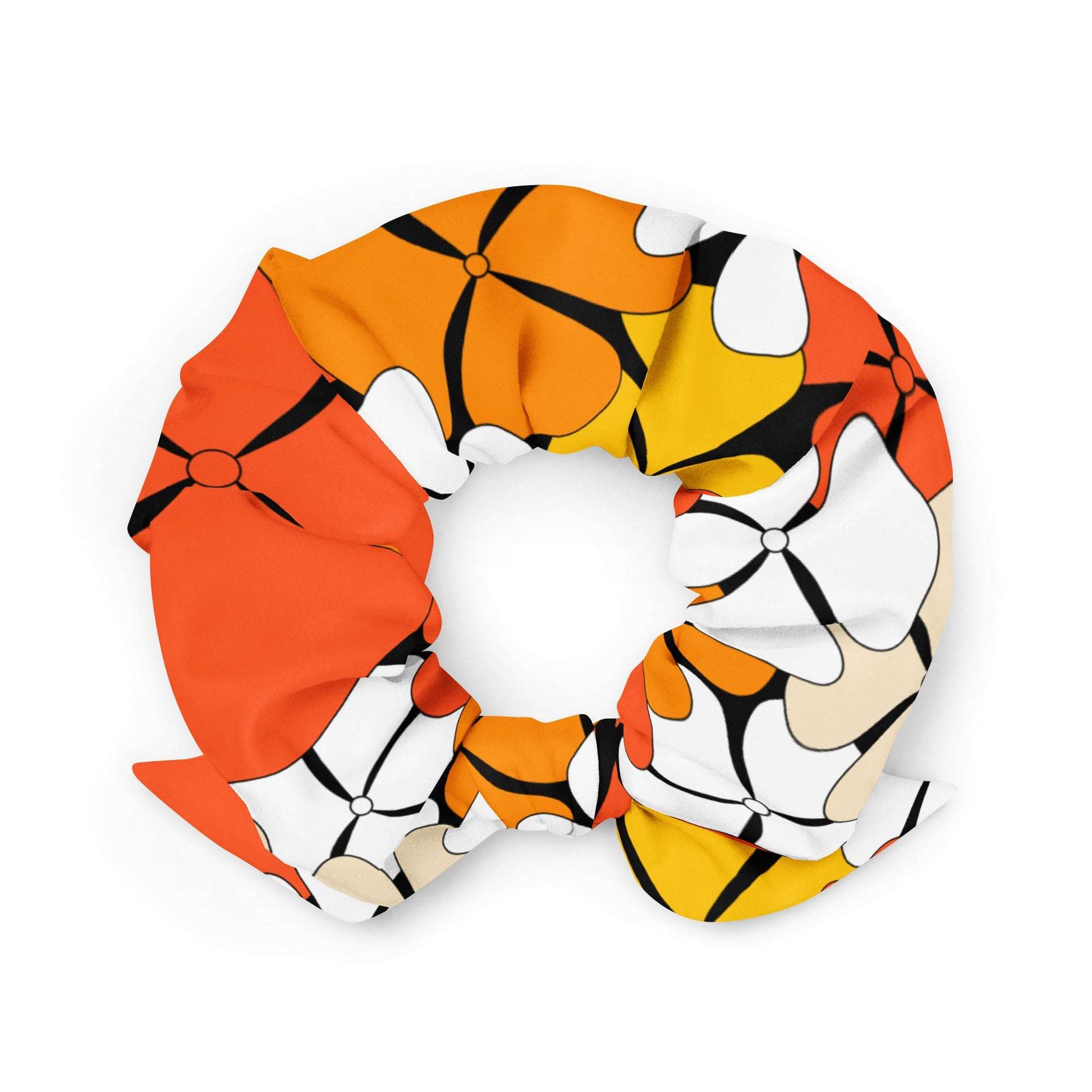 ADELIE orange - Scrunchie - Wild Floral Print