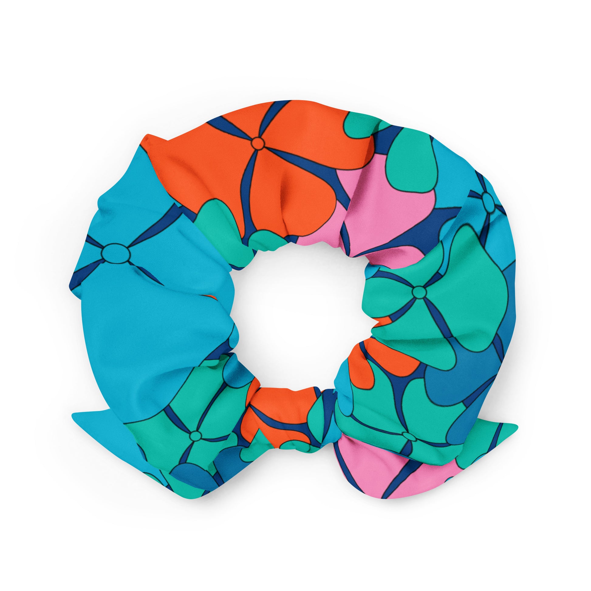 ADELIE orange blue - Scrunchie