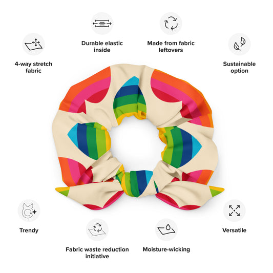 ELLIE LOVE rainbow - Recycled Scrunchie