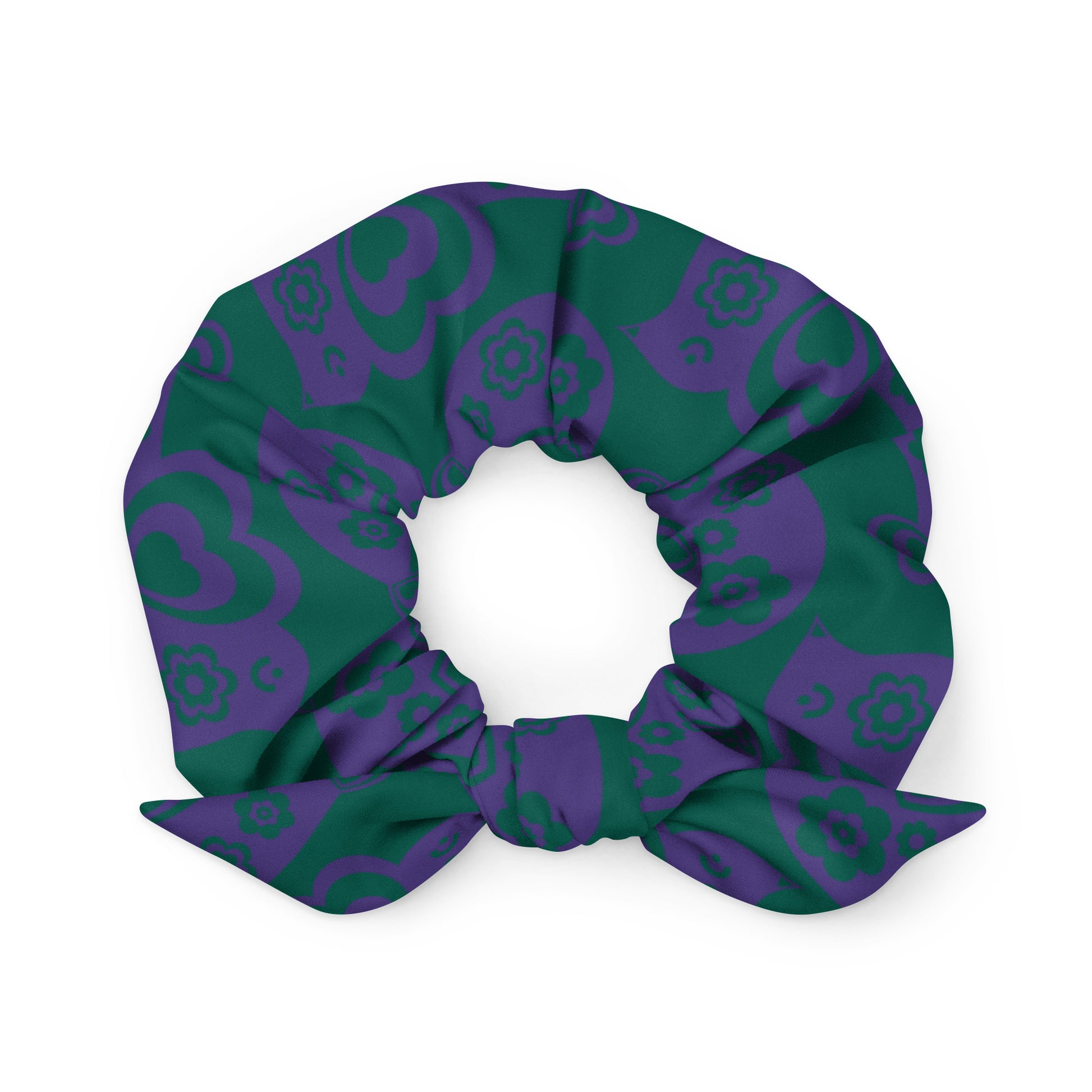 TWEET LOVE green purple - Scrunchie