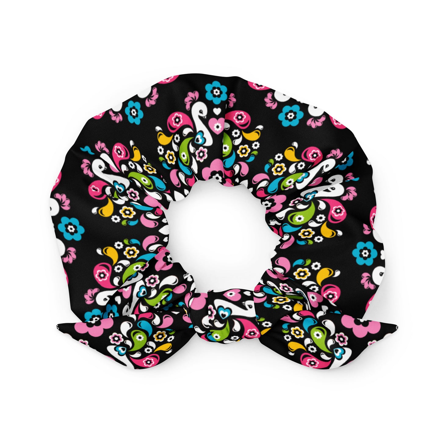 PEACOCK LOVE happy - Scrunchie