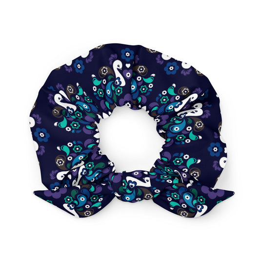 PEACOCK LOVE mystic blue - Scrunchie