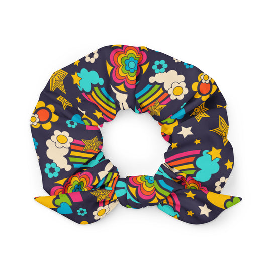 BUNNY PEACE darkblue - Scrunchie