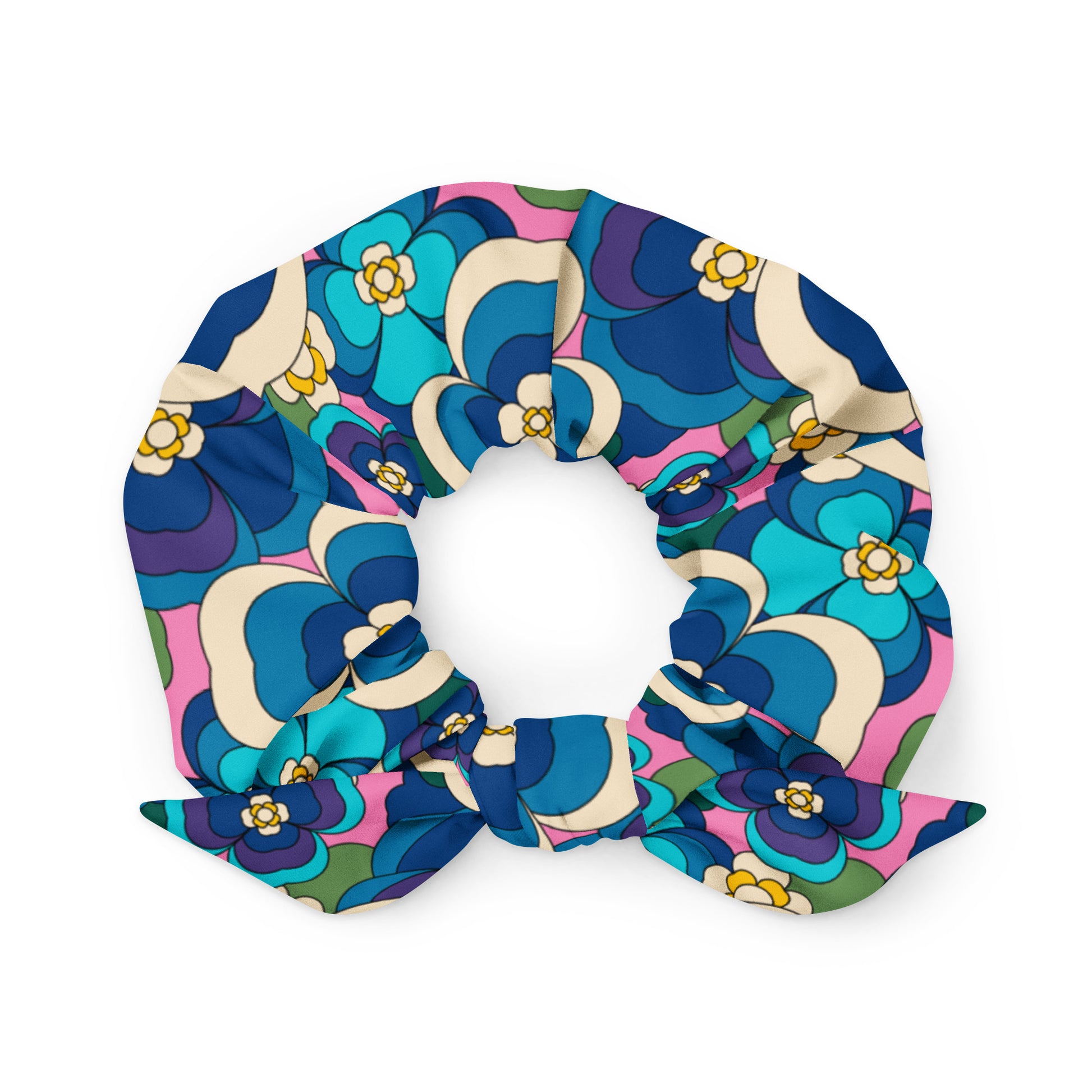 PANSY FANTASY blue pink - Scrunchie