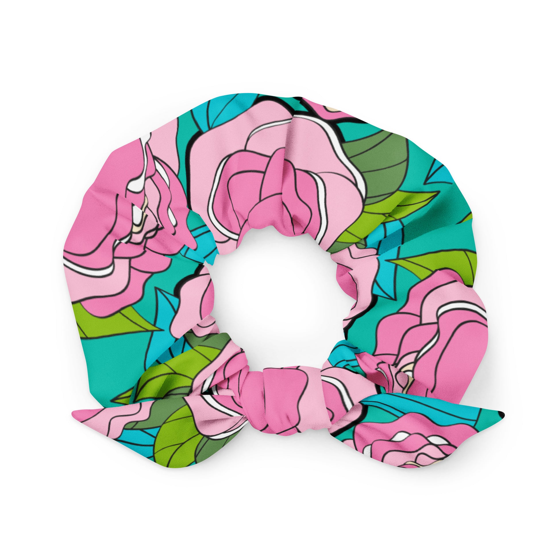 BE MY ONLY pink turquoise - Scrunchie