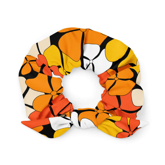 ADELIE orange - Scrunchie - Wild Floral Print