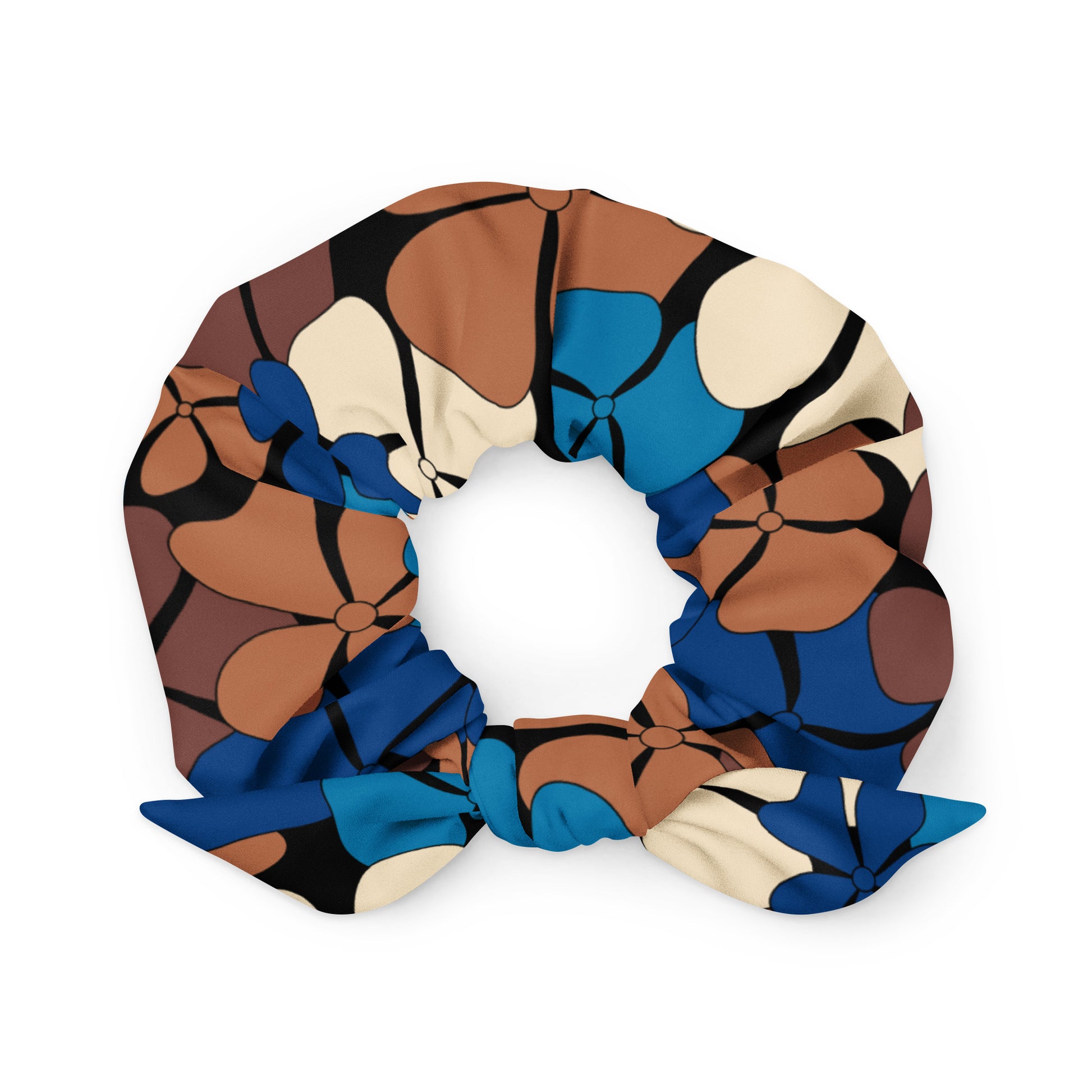 ADELIE blue brown - Scrunchie