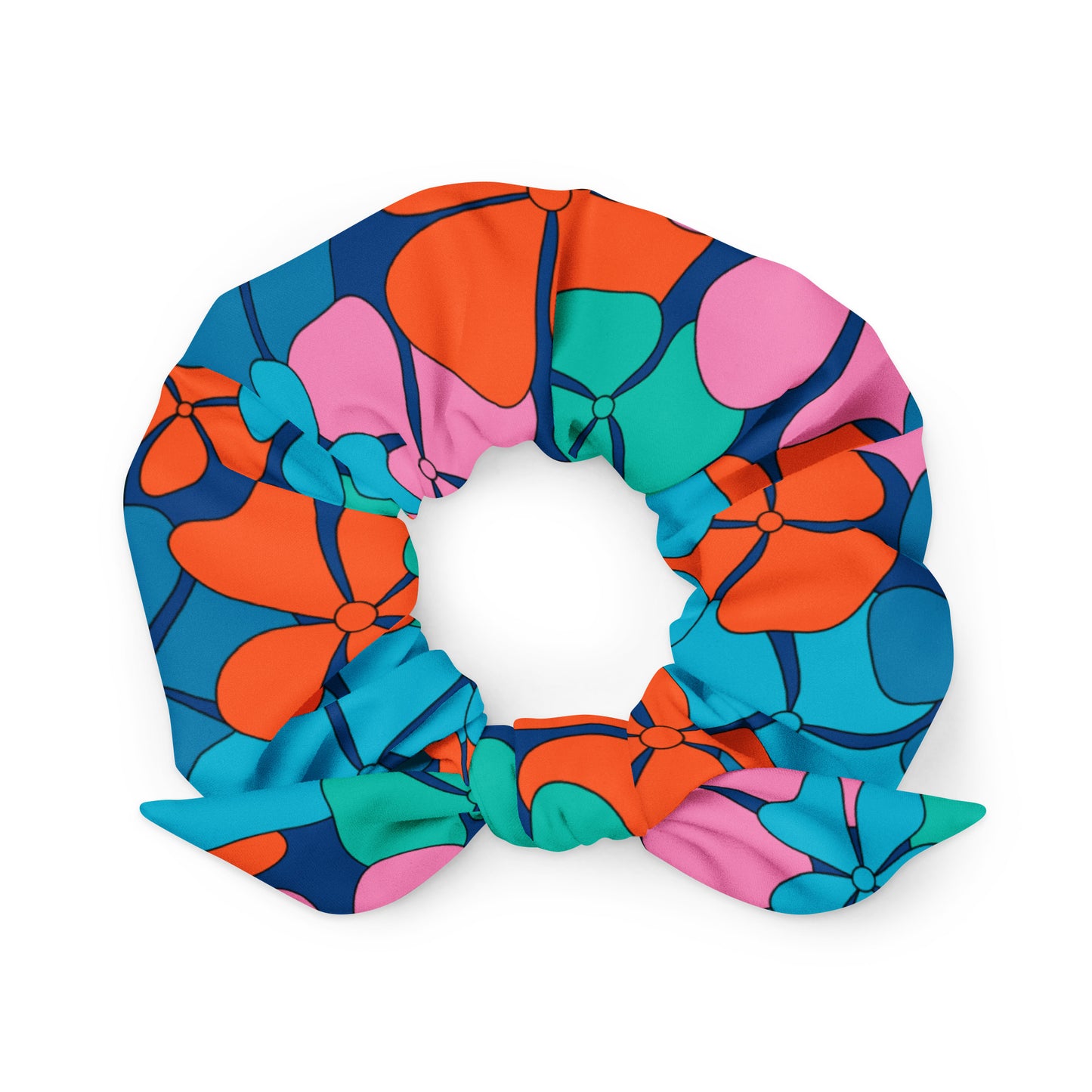 ADELIE orange blue - Scrunchie