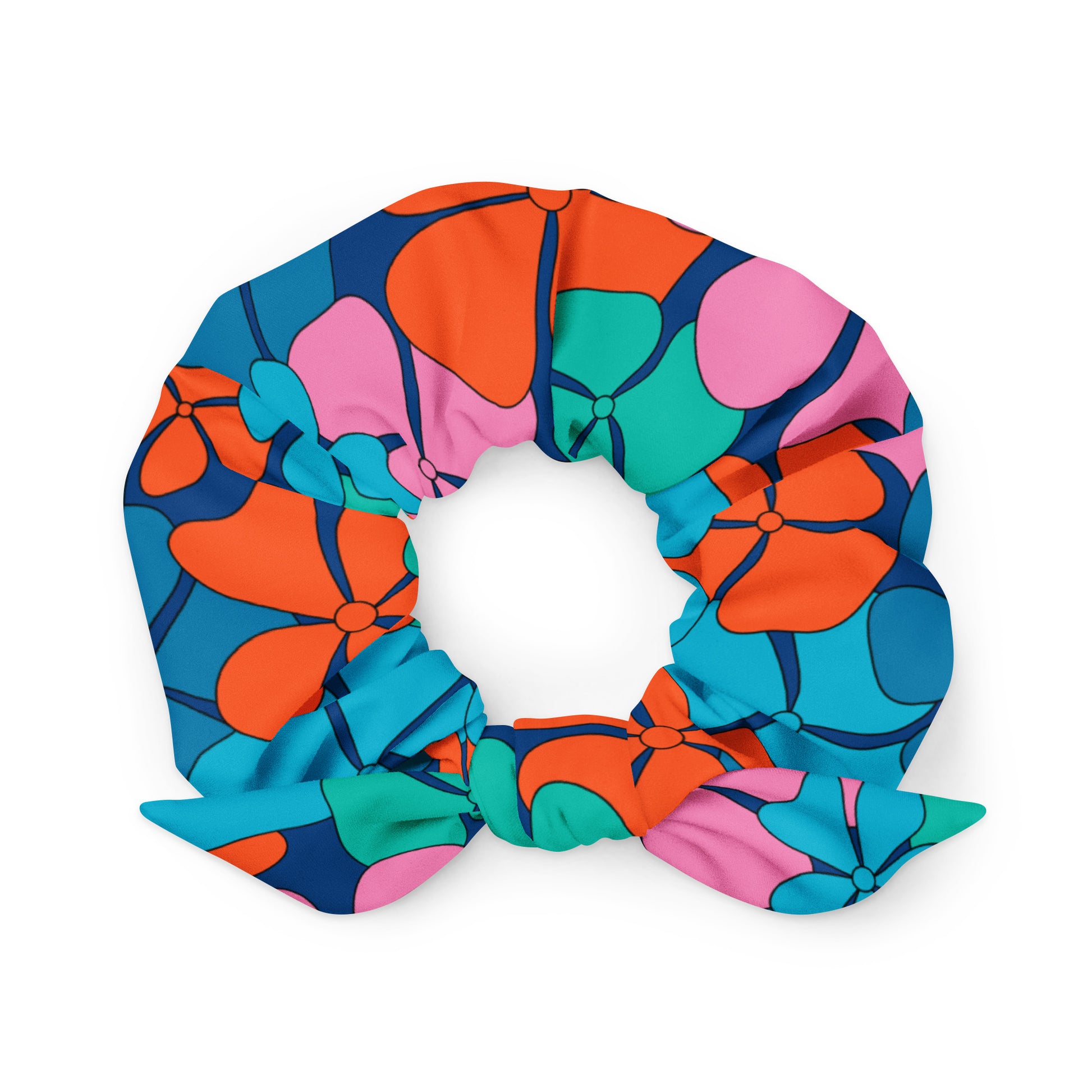 ADELIE orange blue - Scrunchie