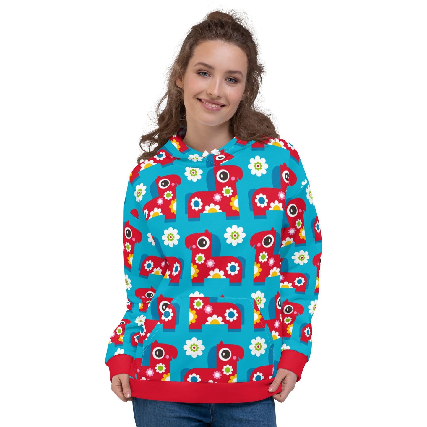 PONY BLOOM turquoise - Unisex Hoodie (recycled) - SHALMIAK