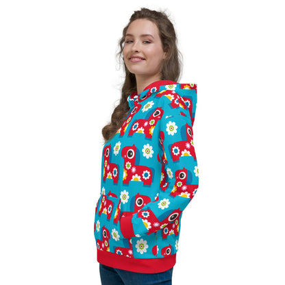 PONY BLOOM turquoise - Unisex Hoodie (recycled) - SHALMIAK