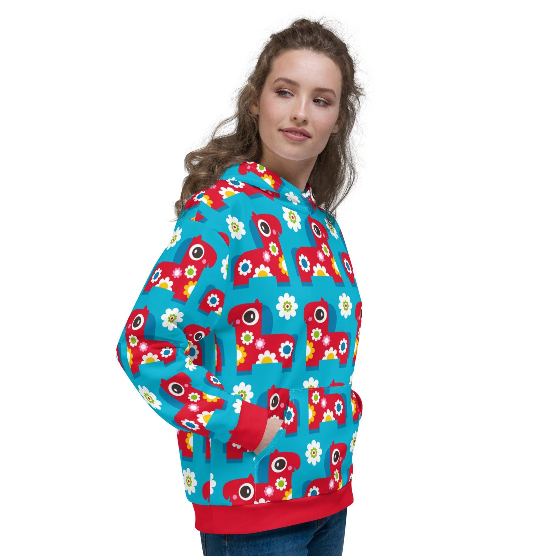 PONY BLOOM turquoise - Unisex Hoodie (recycled) - SHALMIAK