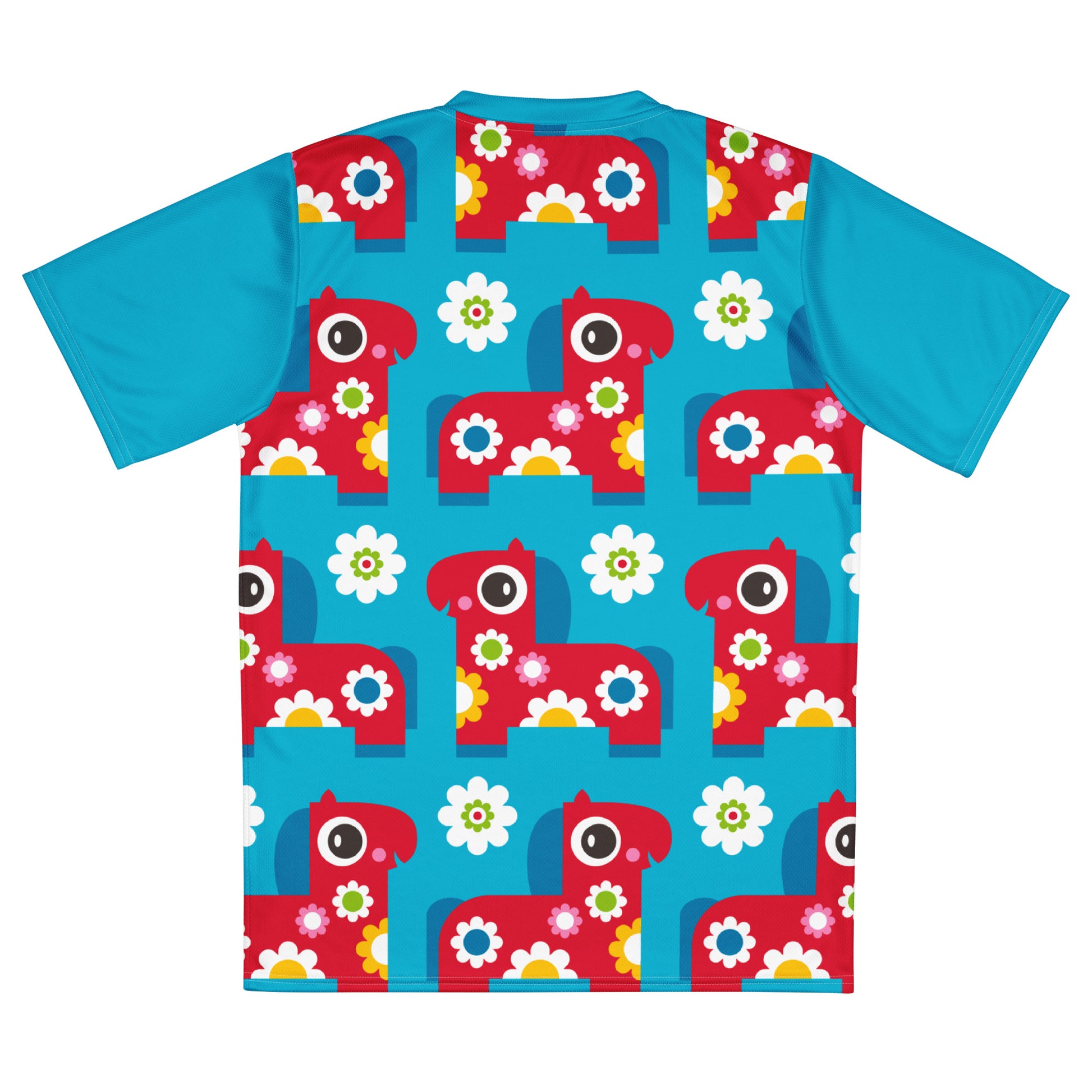 PONY BLOOM turquoise - Recycled unisex sports jersey