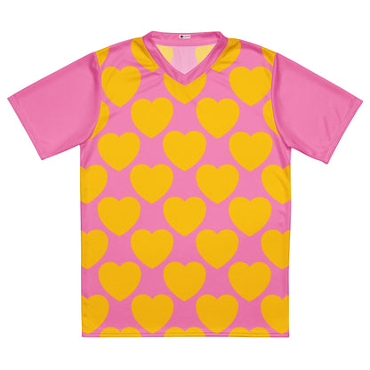 ELLIE LOVE yellow pink - Recycled unisex sports jersey