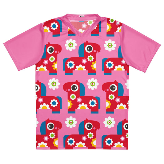 PONY BLOOM pink - Recycled unisex sports jersey