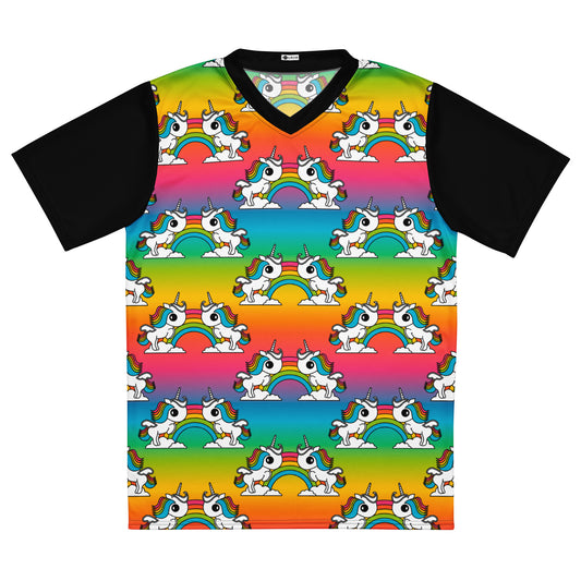 UNIQUE rainbow - Recycled unisex sports jersey