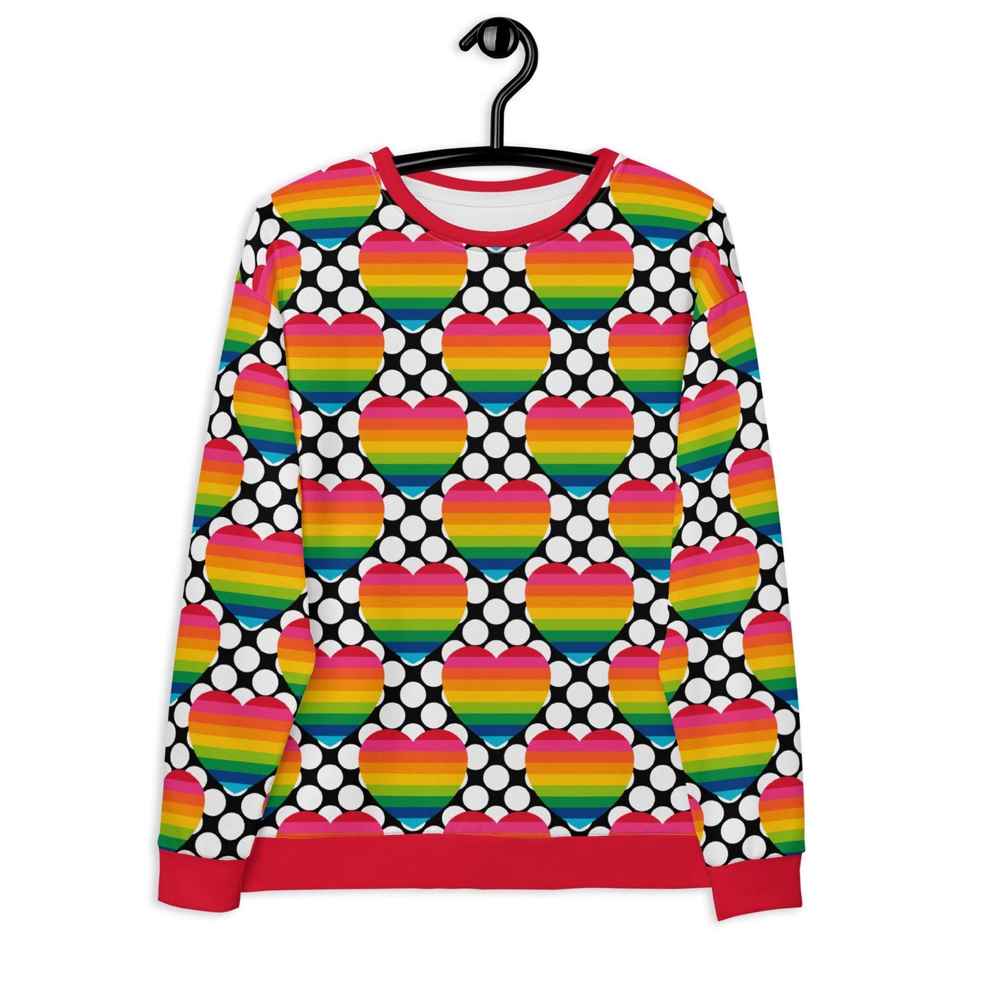 ELLIE LOVE DOT rainbow - Unisex Sweatshirt (recycled) - SHALMIAK