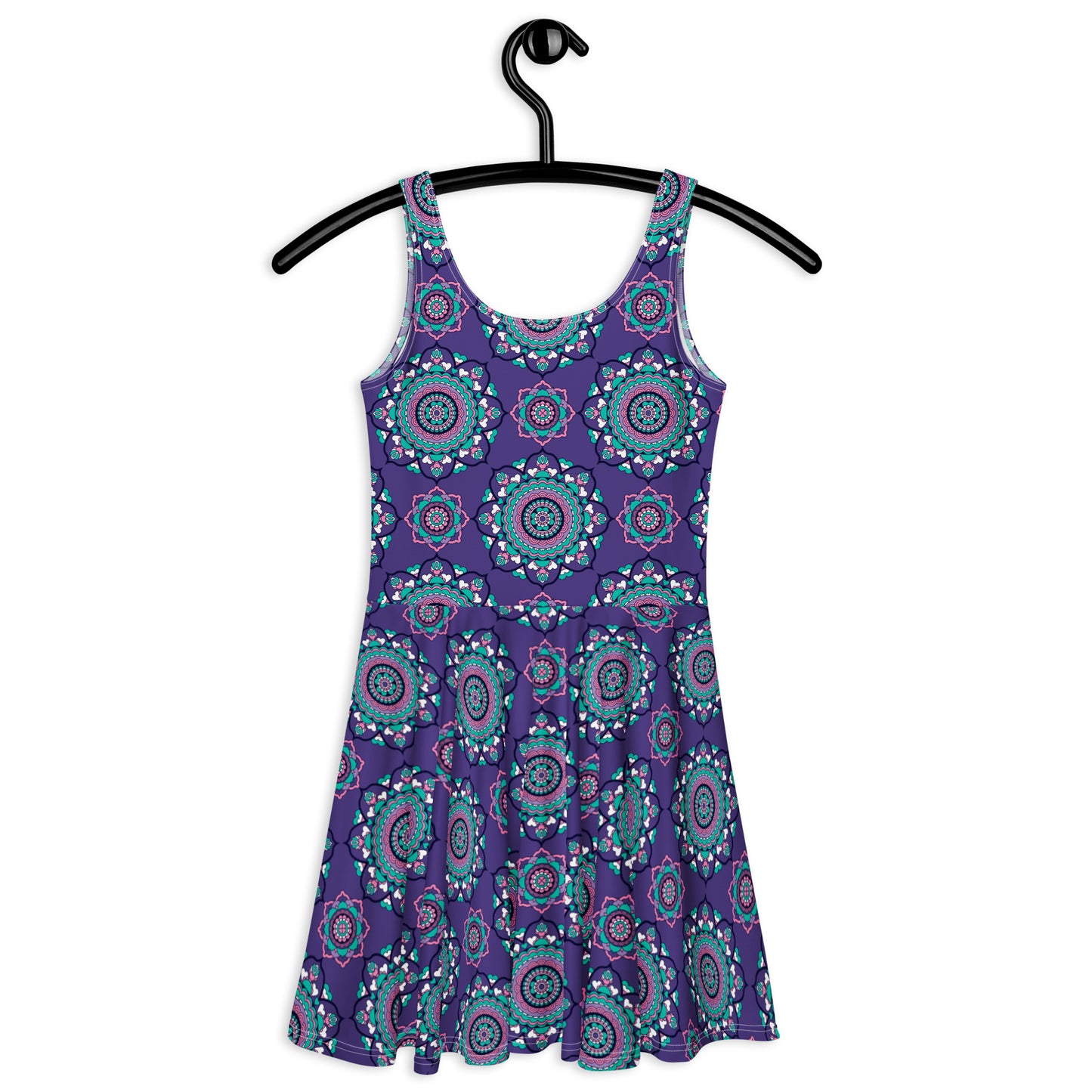 Skater dress - FOREVERMORE summer violet - Romantic flower and heart print