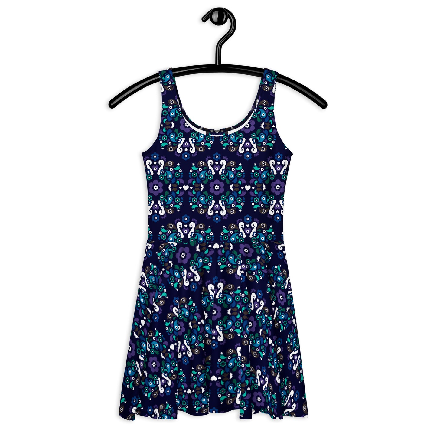 PEACOCK LOVE mystic blue - Skater Dress