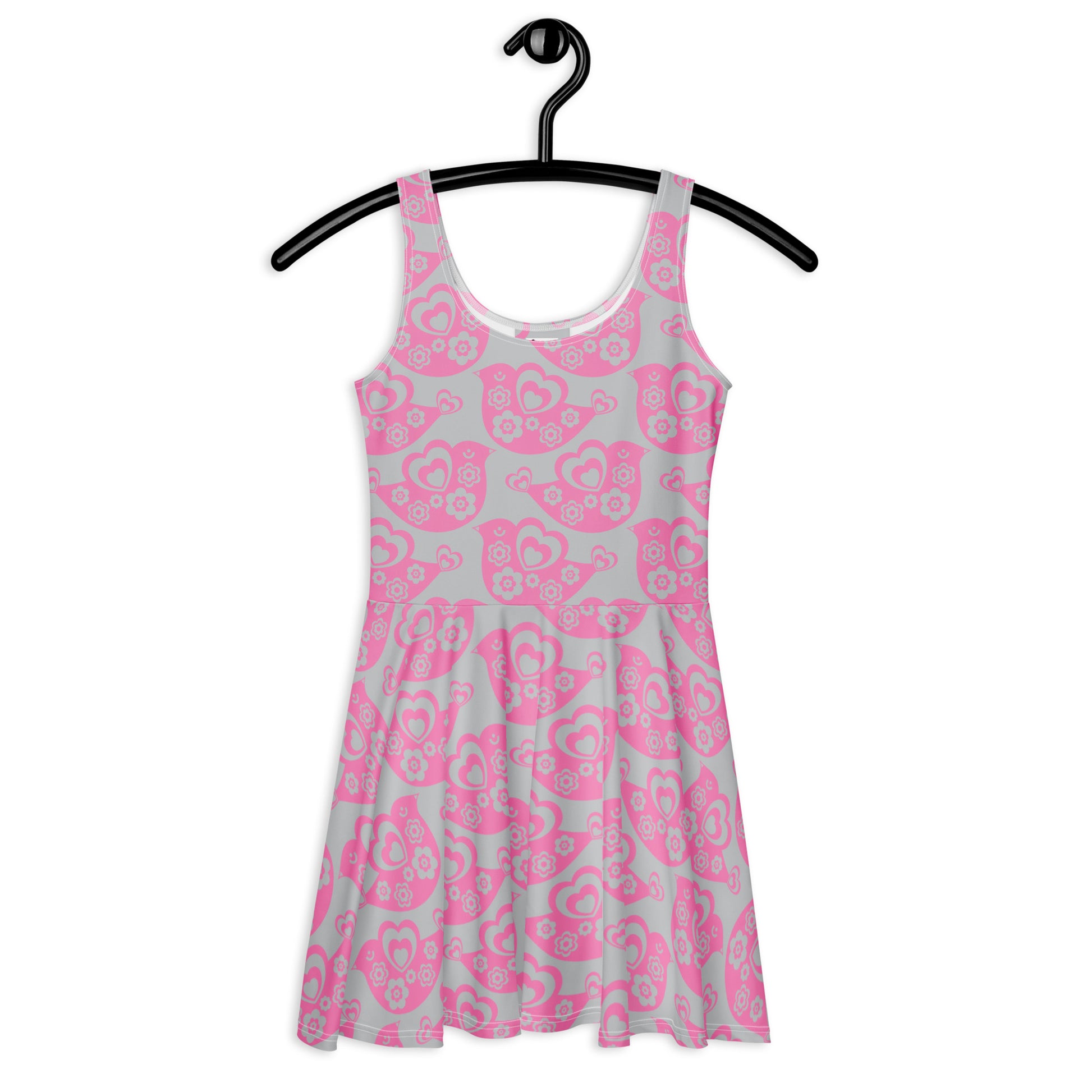 TWEET LOVE pink grey - Skater Dress