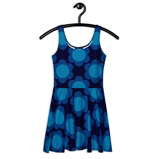 Skater dress - ELLIE dark blue - Classic floral print