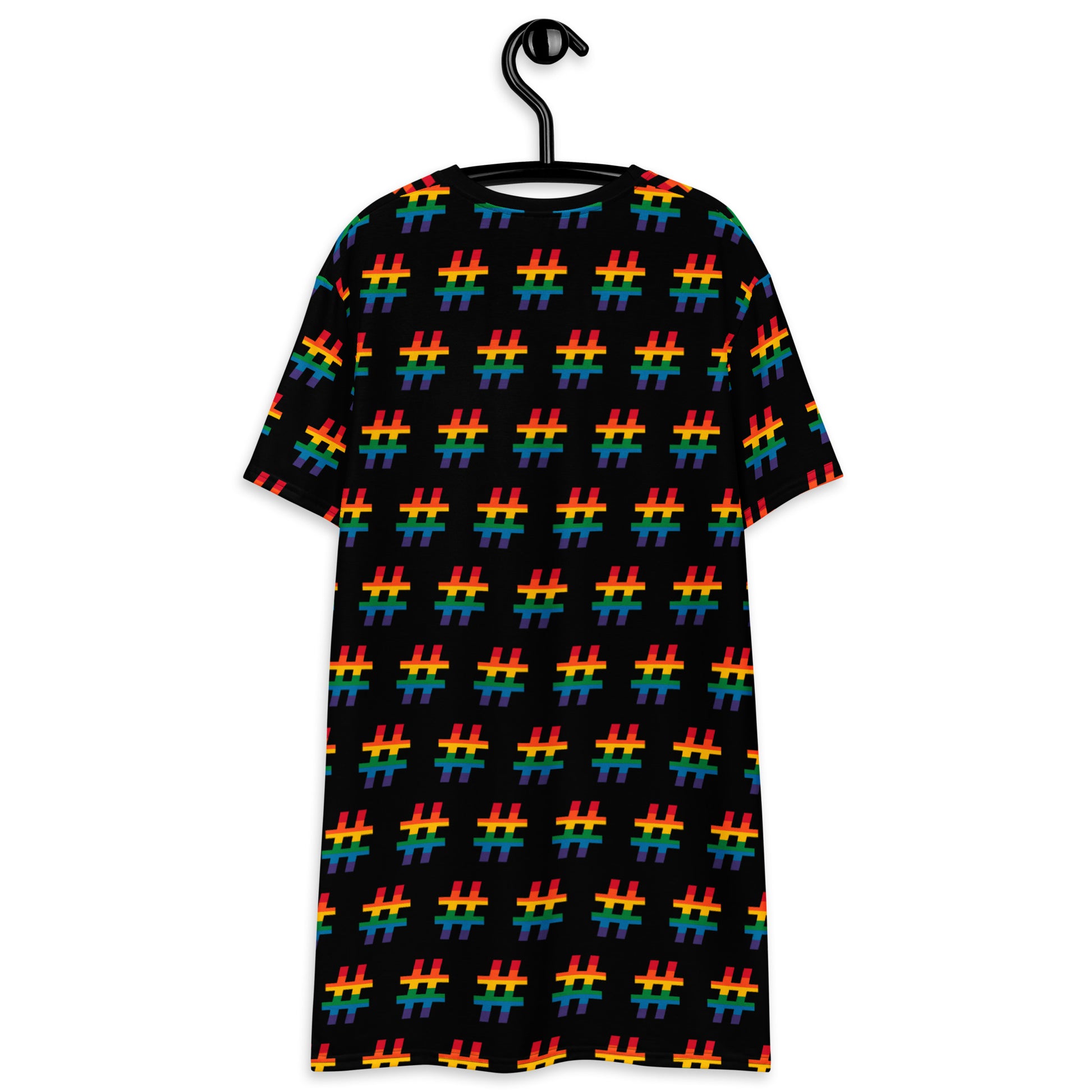 #RAINBOW black - T-Shirt Dress