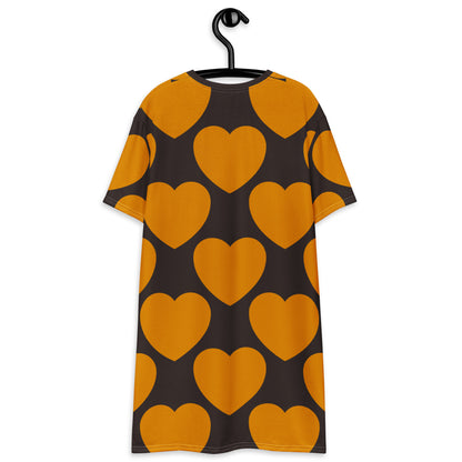 ELLIE LOVE orange brown - T-Shirt Dress