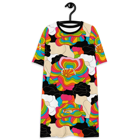 RAINBOW POPPY - T-shirt dress