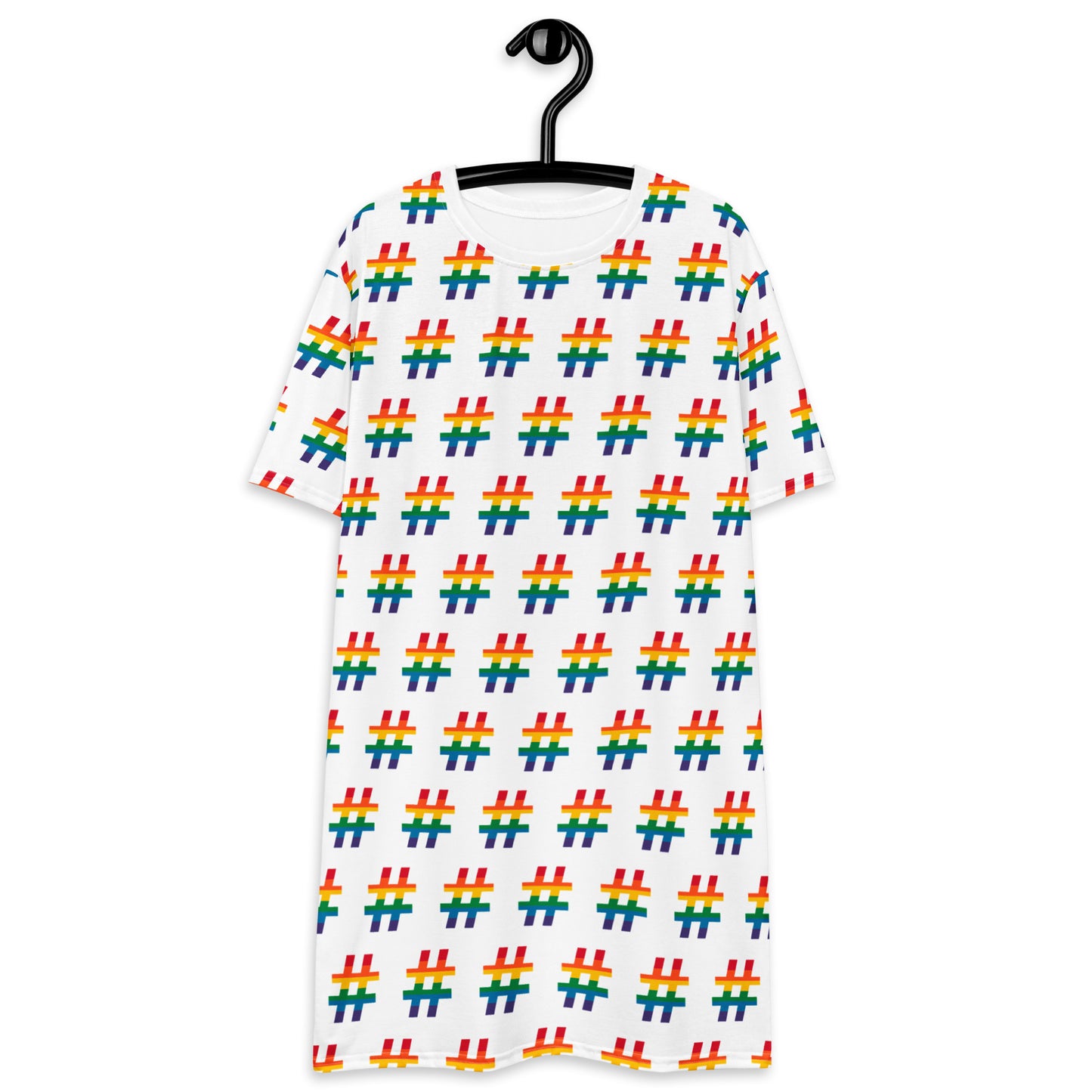 #RAINBOW white - T-Shirt Dress