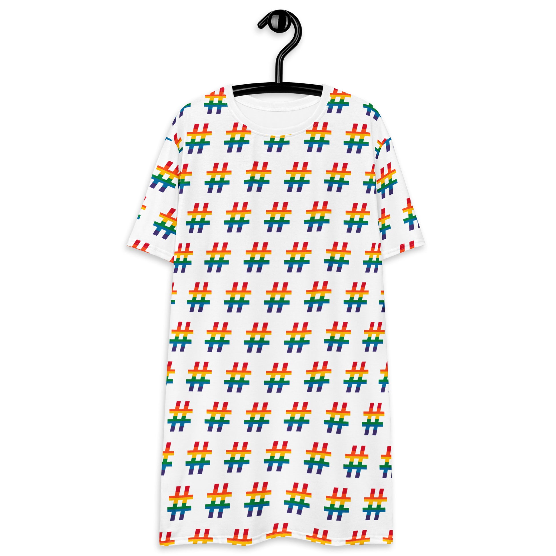 #RAINBOW white - T-Shirt Dress