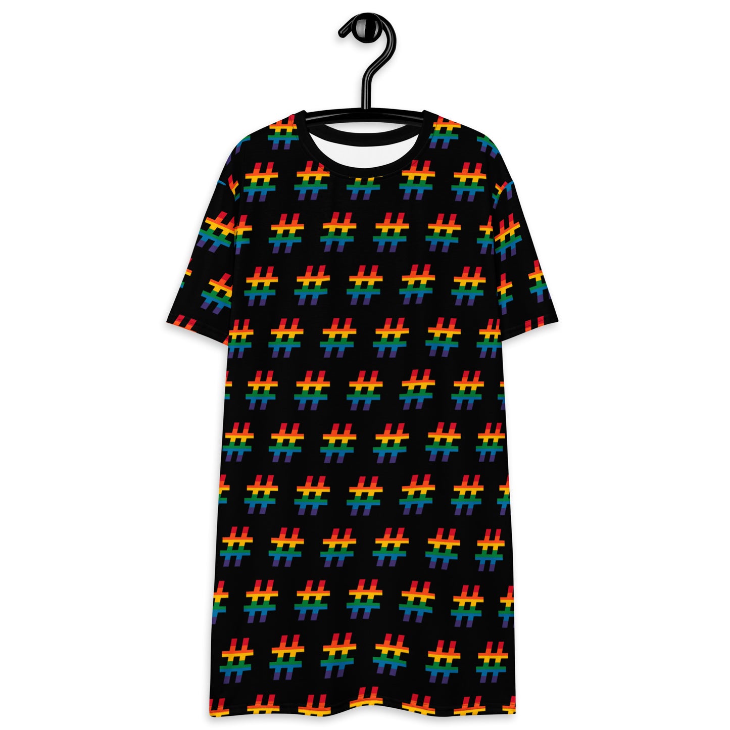 #RAINBOW black - T-Shirt Dress