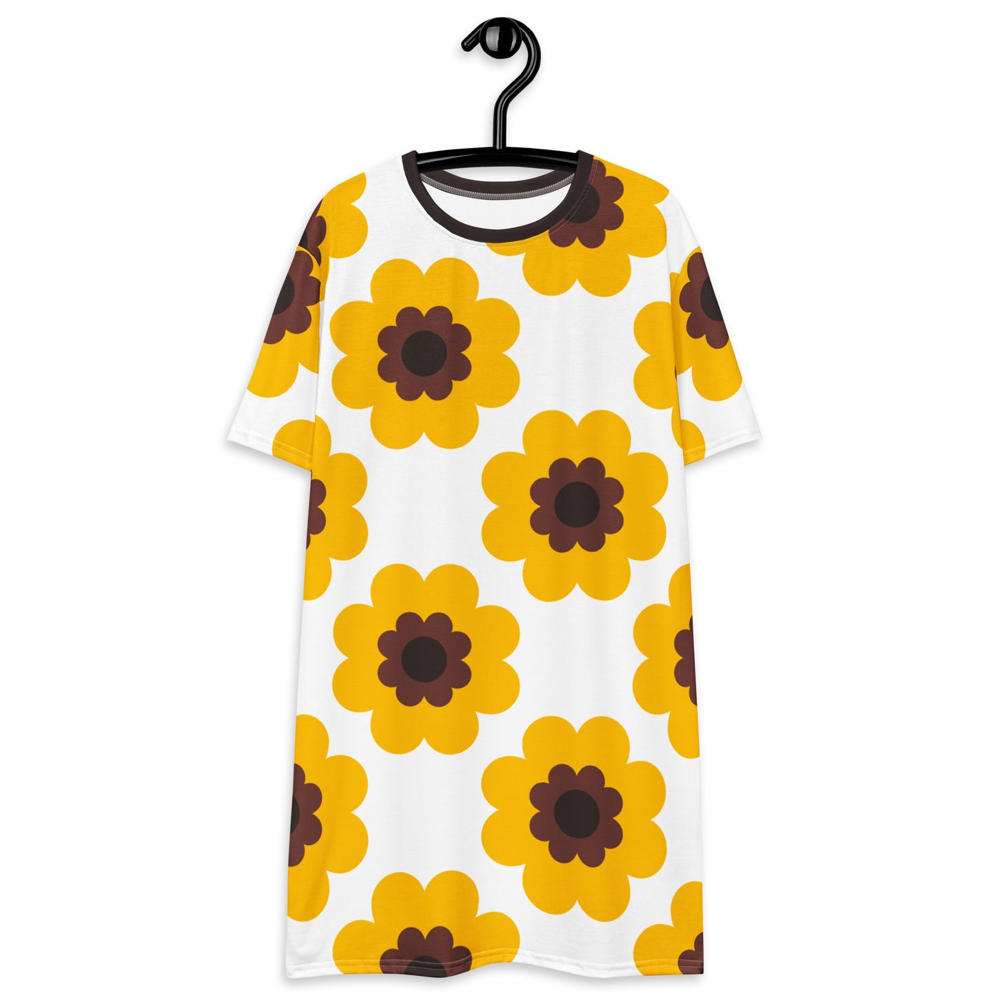 FANCY BLOOM yellow - T-Shirt Dress