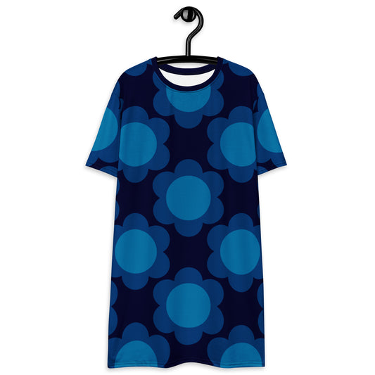 T-shirt dress - ELLIE dark blue - Classic floral print 6XL