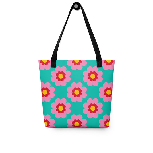 FANCY BLOOM pink mint - Tote Bag