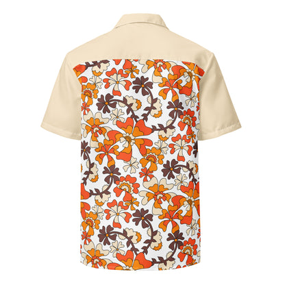 MISS PENNY orange white - Unisex button shirt