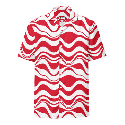 ENERGY WAVES red - Unisex button shirt