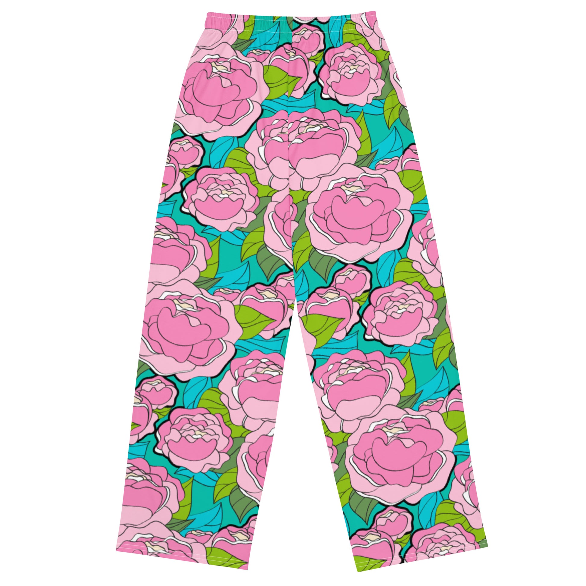 BE MY ONLY pink turquoise - Unisex wide-leg pants