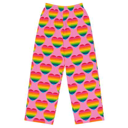 ELLIE LOVE rainbow pink - Unisex wide-leg pants