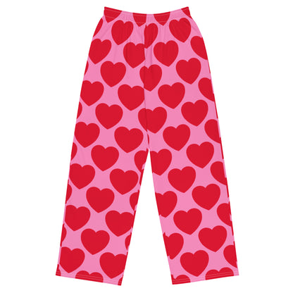 ELLIE LOVE red - Unisex wide-leg pants