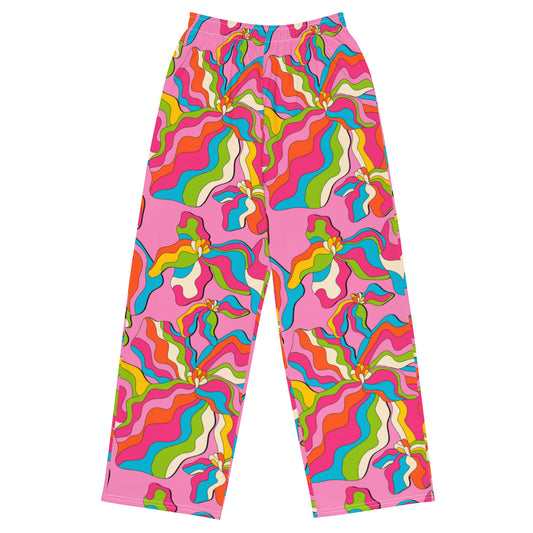 SASSY IRIS pink - Unisex wide-leg pants