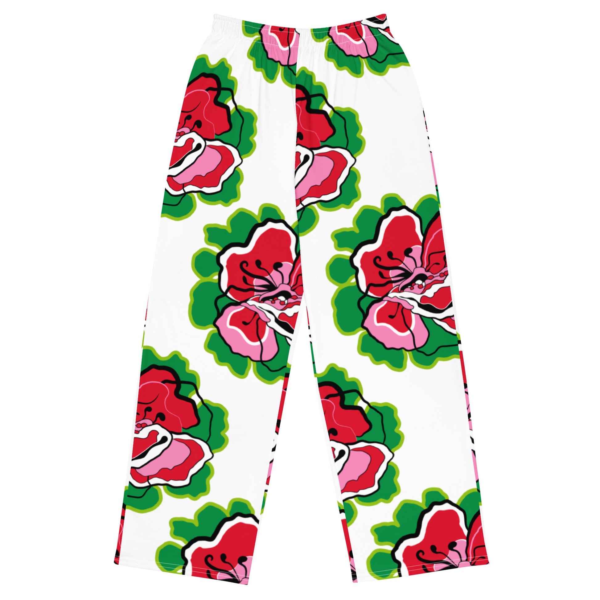 All-over print unisex wide-leg pants 6XL
