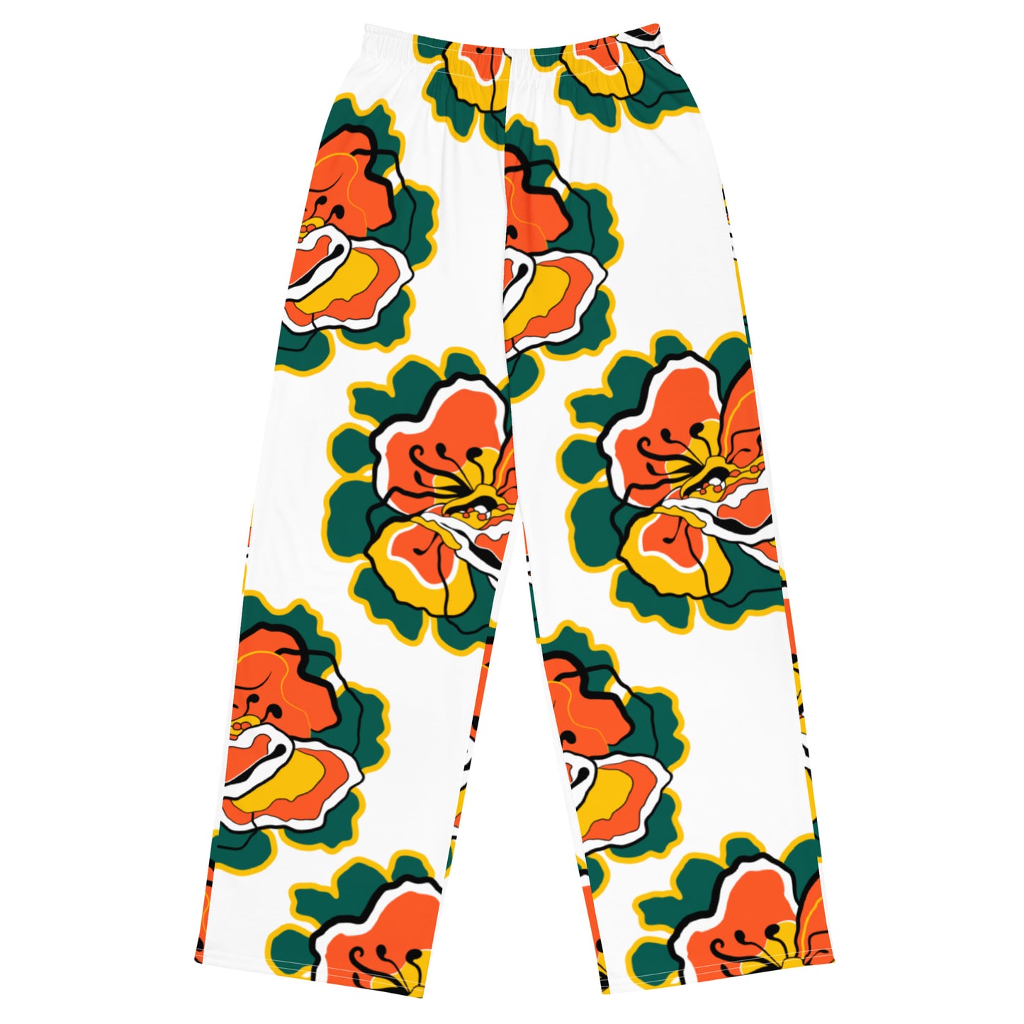 All-over print unisex wide-leg pants 6XL