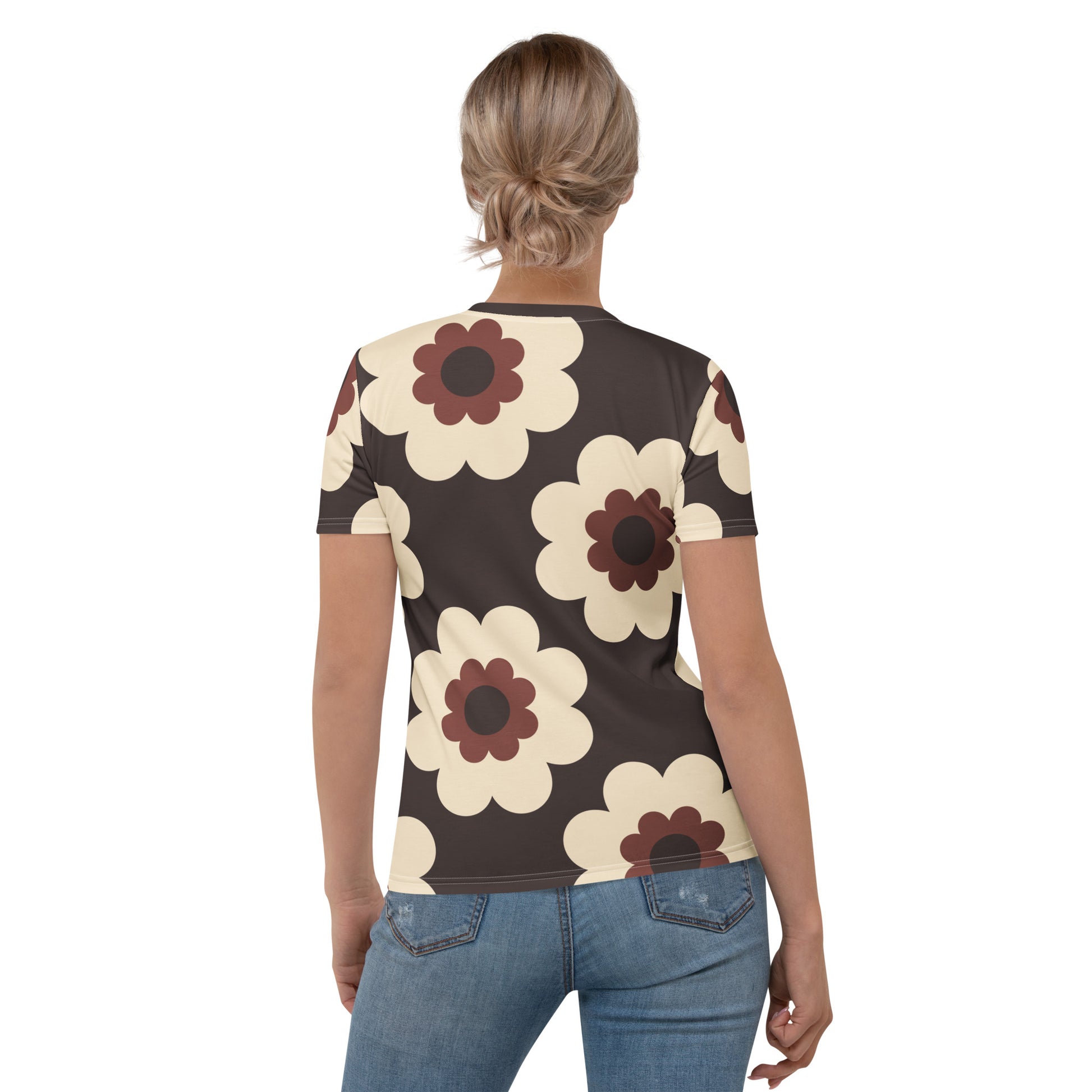 Woman's T-Shirt - FANCY BLOOM brown