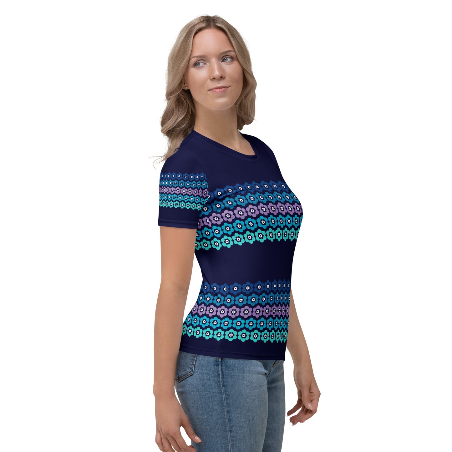 PEACOCK BLOOM mystic blue - Woman's T-Shirt