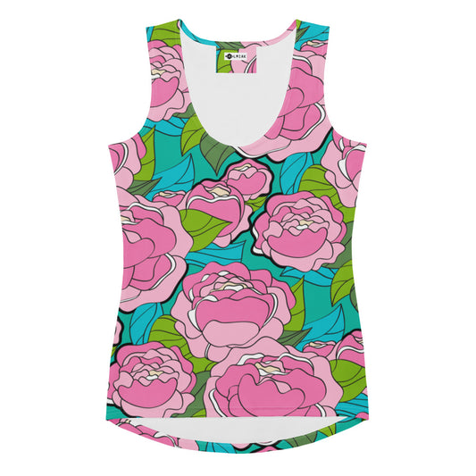 BE MY ONLY pink turquoise - Tank Top