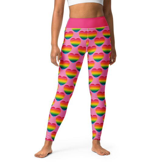 ELLIE LOVE rainbow pink -2- Yoga Leggings