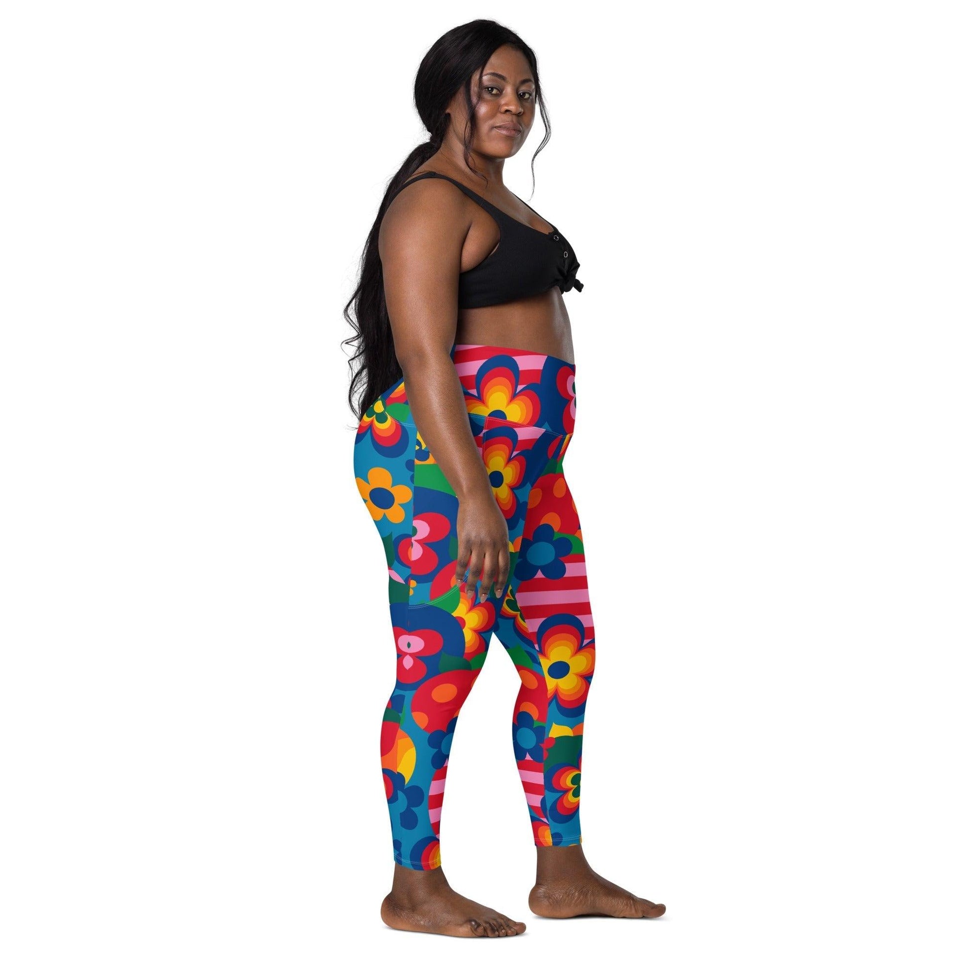 APPLEMANIA blue - Leggings With Pockets - SHALMIAK